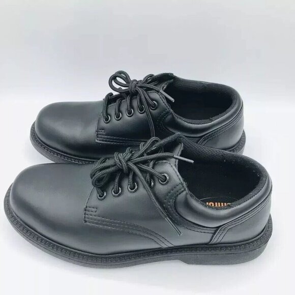 Safe T Step Shoes Mens Size 7 Wide Comfort Black Oxford Lace Up Derby Round Toe - Picture 6 of 9